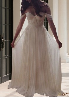 Off Shoulder Beach Wedding Dress