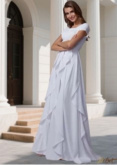 Prom Evening Dress UK – Square Neck Sheath Gown with Sleeves