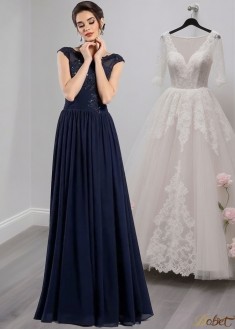 Mother of the Bride Evening Dress with Beading – Floor Length Sleeveless Gown