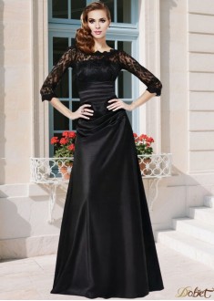 Off Shoulder Satin Mother of the Bride Evening Dress