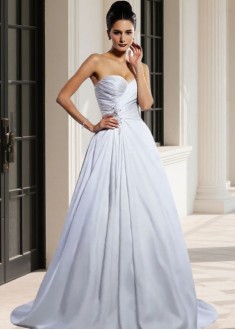 Sweetheart Satin Empire Waist Wedding Dress