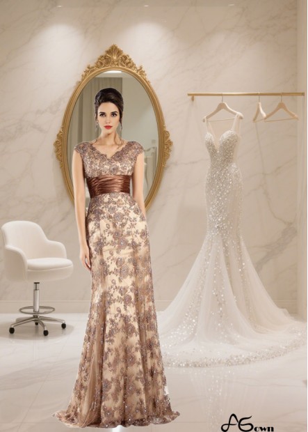 Elegant V-Neck Satin Sleeveless A-Line Mother of the Bride Dress with Ruffles