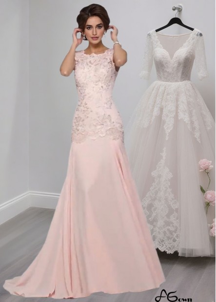 Pink Mermaid Formal Mother Gowns with Beading and Applique 