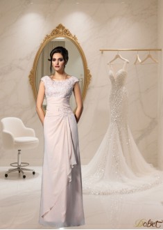 Sleeveless Chiffon A-Line Floor-Length Mother of the Bride Dress with Lace