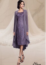 Elegant Purple Knee-Length Chiffon Dress for Mother of the Bride – Sleeveless Sheath