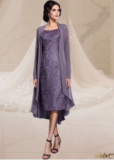 Knee-Length Chiffon Dress for Mother of the Bride UK