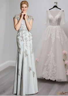  Sweetheart Neck Mother of the Bride Dress with Appliques – Formal Gown