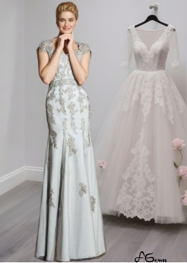  Satin Sweetheart Neck Mother of the Bride Dress with Applique – Floor Length Gown