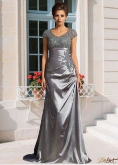 Taffeta Scoop Neck Mother of the Bride Dress Mermaid Style