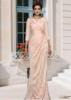 Chiffon Lace Mother of the Bride Dress Bateau Mermaid 3/4 Sleeves