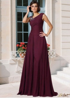 Elegant Sleeveless Chiffon Mother of the Bride Dress with Beading – A-Line Floor Length