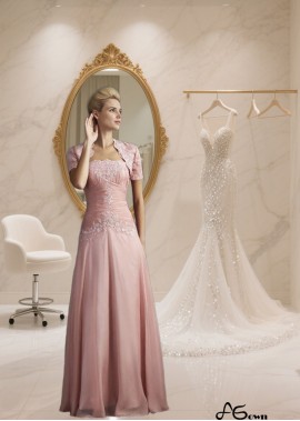 Floor-Length Chiffon A-Line Mother of the Bride Dress with Sweetheart Neckline