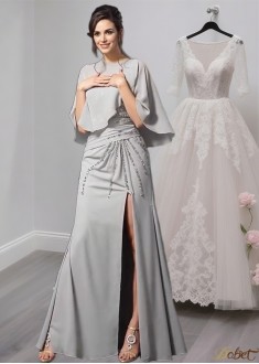 One-Shoulder Chiffon Mermaid Mother of the Bride Dress with Beading