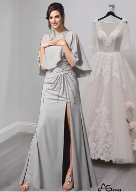 One-Shoulder Chiffon Mermaid Mother of the Bride Dress with Beading