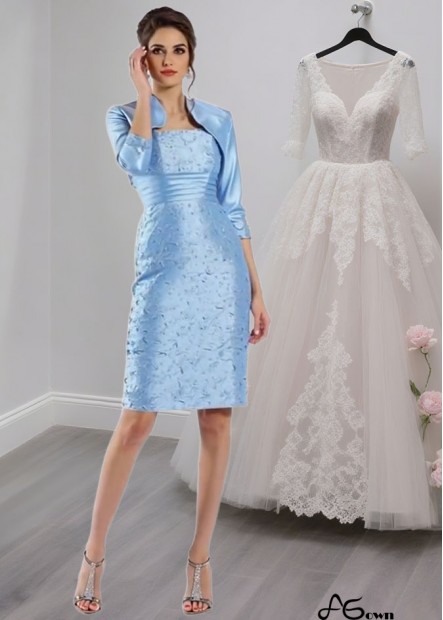 Taffeta Straps Mother of the Bride outfits – Sleeveless Sheath Gown Sale