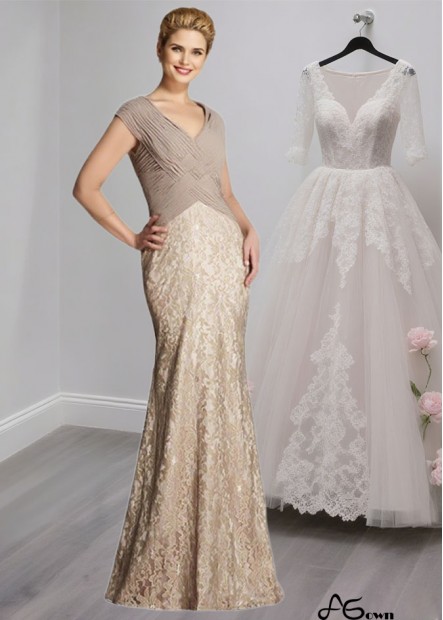 Elegant Chiffon V-Neck Floor-Length Mother of the Bride Dress with Cap Sleeves