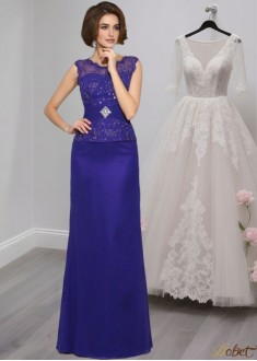 Chiffon Sleeveless A-Line Beaded Mother of the Bride Dress For Evening