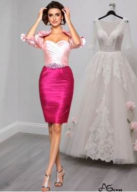 Satin Sleeveless Mother of the Bride Dress with Sweetheart Neckline – Knee Length Sheath Gown