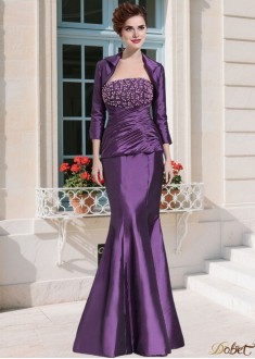 Strapless Taffeta Mother of the Bride Dress Mermaid Floor Length