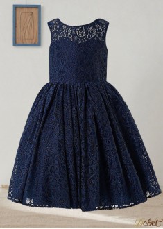Lace A-Line Flower Girl Dress – Scoop Neck