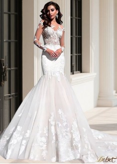 Beach Tulle Long Sleeve Wedding Dress