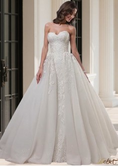 Sweetheart Tulle Bridal Gown Dress – Elegant Full Length Wedding Dress