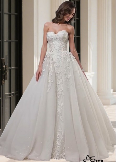 Sweetheart Tulle Bridal Gown Dress – Elegant Full Length Wedding Dress