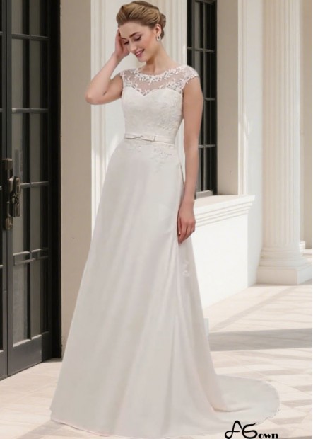 Jewel Beach Wedding Dresses – Cap Sleeves Bridal Gown Online
