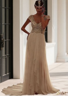 Beach Sheath Chiffon Wedding Dress