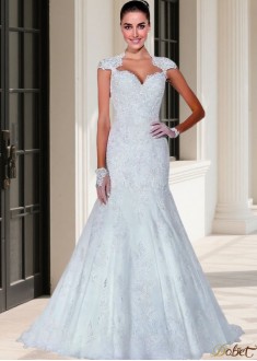 Queen Anne Mermaid Beach Wedding Dress
