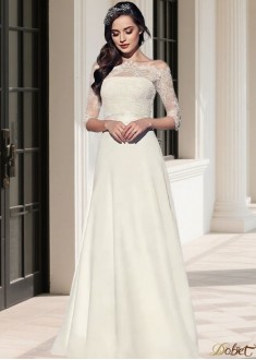 Off the Shoulder Beach Wedding Dress