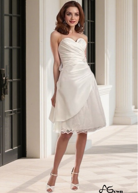 Chic Tulle Sweetheart Sleeveless Knee Length A-Line Short Wedding Dress