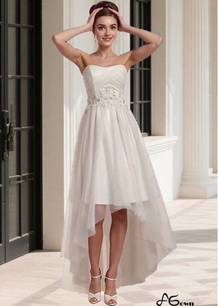 Strapless Short Wedding Dress – Tulle A Line Bridal Gown UK