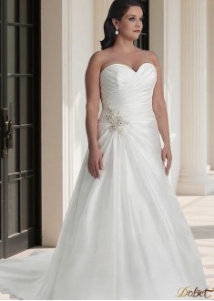 Plus Size Organza A-Line Wedding Dress