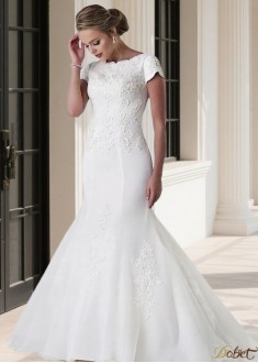 Bateau Neck Tulle Mermaid Plus Size Wedding Dress Chapel Train