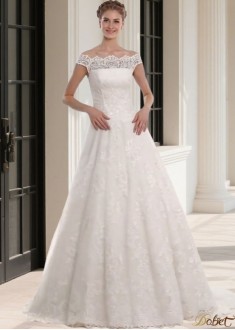 Off-the-Shoulder Lace Wedding Dresses – A Line Bridal Gown Online