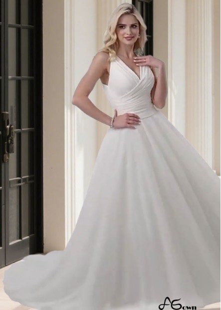 Plus Size Tulle Ball Gown Wedding Dress – Sleeveless Bridal Dress