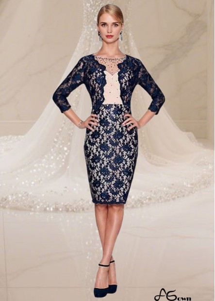 Elegant Tulle Lace Knee-Length Mother of the Bride Dress with Jacket Sleeves