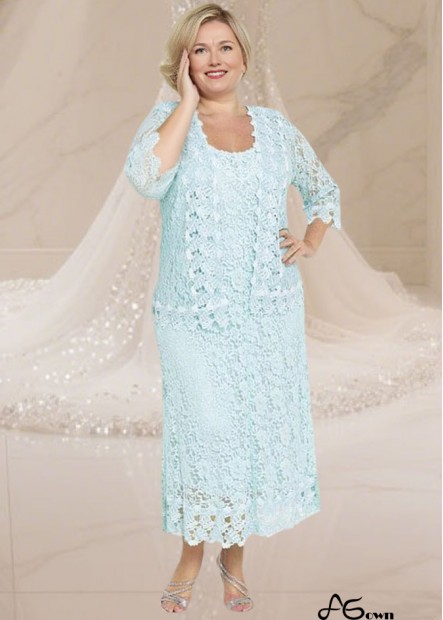 Elegant Lace Ankle-Length Scoop Neck Mother of the Bride Dress with Jacket