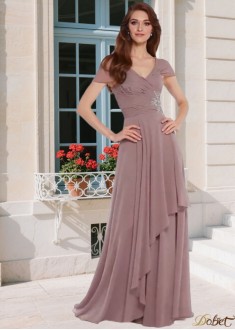 Elegant V-Neck Chiffon Mother of the Bride Dresses & Gowns