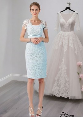 Elegant Lace Satin Knee-Length Mother of the Bride Dress with Scoop Neck and Jacket