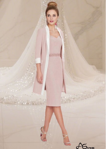 Satin Two-Piece Mother of the Bride Dress with Jacket – Sweetheart Neck Knee-Length Sheath