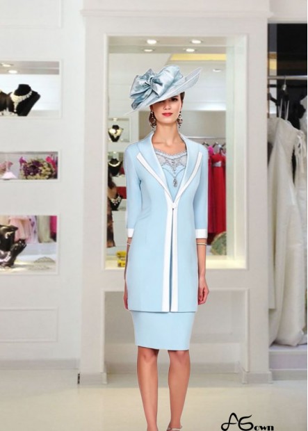 Elegant Tulle Satin Knee-Length Mother of the Bride Dress with Jacket
