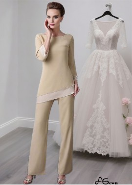 Elegant Bateau Neck Chiffon Mother of the Bride Outfits & Pantsuits