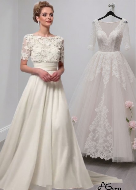 White Silk-Like Chiffon A-Line Mother of the Bride Dress with Illusion Sleeves