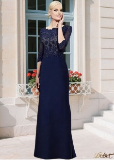 Bateau Chiffon Mother of the Bride Dress Sheath Full Length