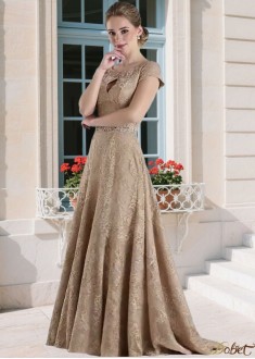Lace A-Line Mother of the Bride Dress