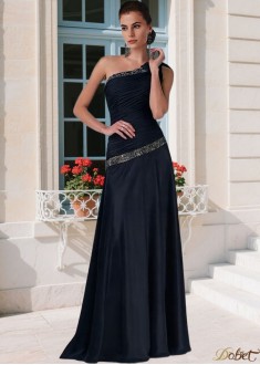 One-Shoulder Chiffon A-line Mother of the Bride Dress