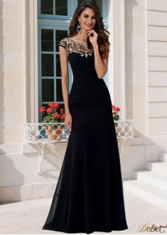 Black A-Line Mother of the Bride Dress