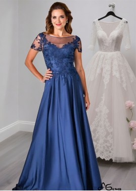 Chiffon Mother of the Bride Dress – Full Length A-Line Evening Gown with Sleeves